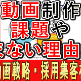 動画制作の課題や、進められない理由