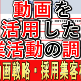 動画を活用した、営業活動に関する実態調査は？