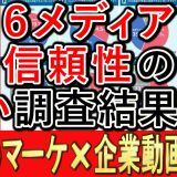 信頼できるか、６メディア別の調査とは？