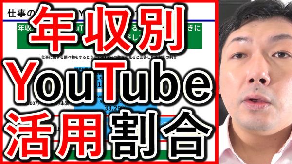 仕事でYouTubeを活用している割合を、年収や性別で解説！