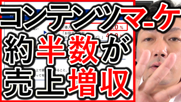 コンテンツマーケティング、約５割の企業が売上増収！