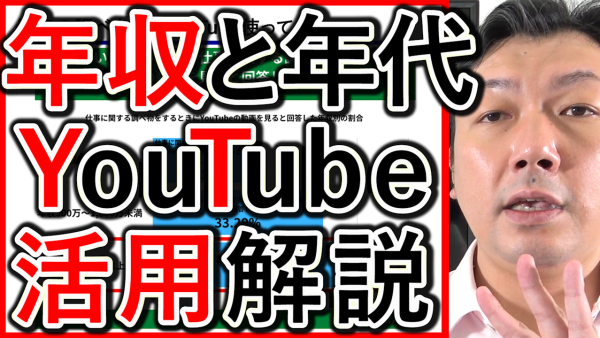 仕事でYouTubeを使っている割合、年収と性別や年代別に解説！