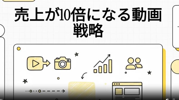 【動画経営】売上が10倍になる、情報を資産に変える動画戦略!