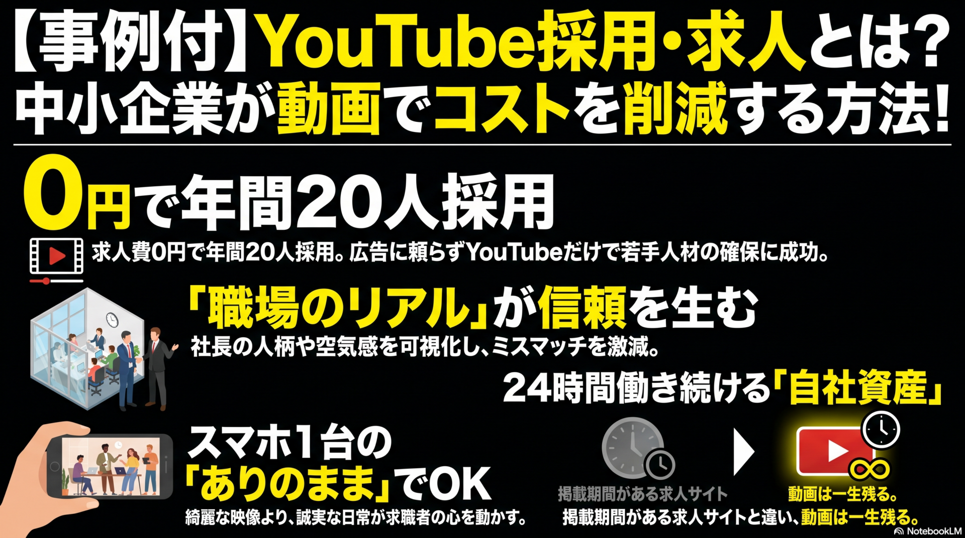 【事例付】YouTube採用・求人とは？中小企業が動画でコストを削減する方法！
