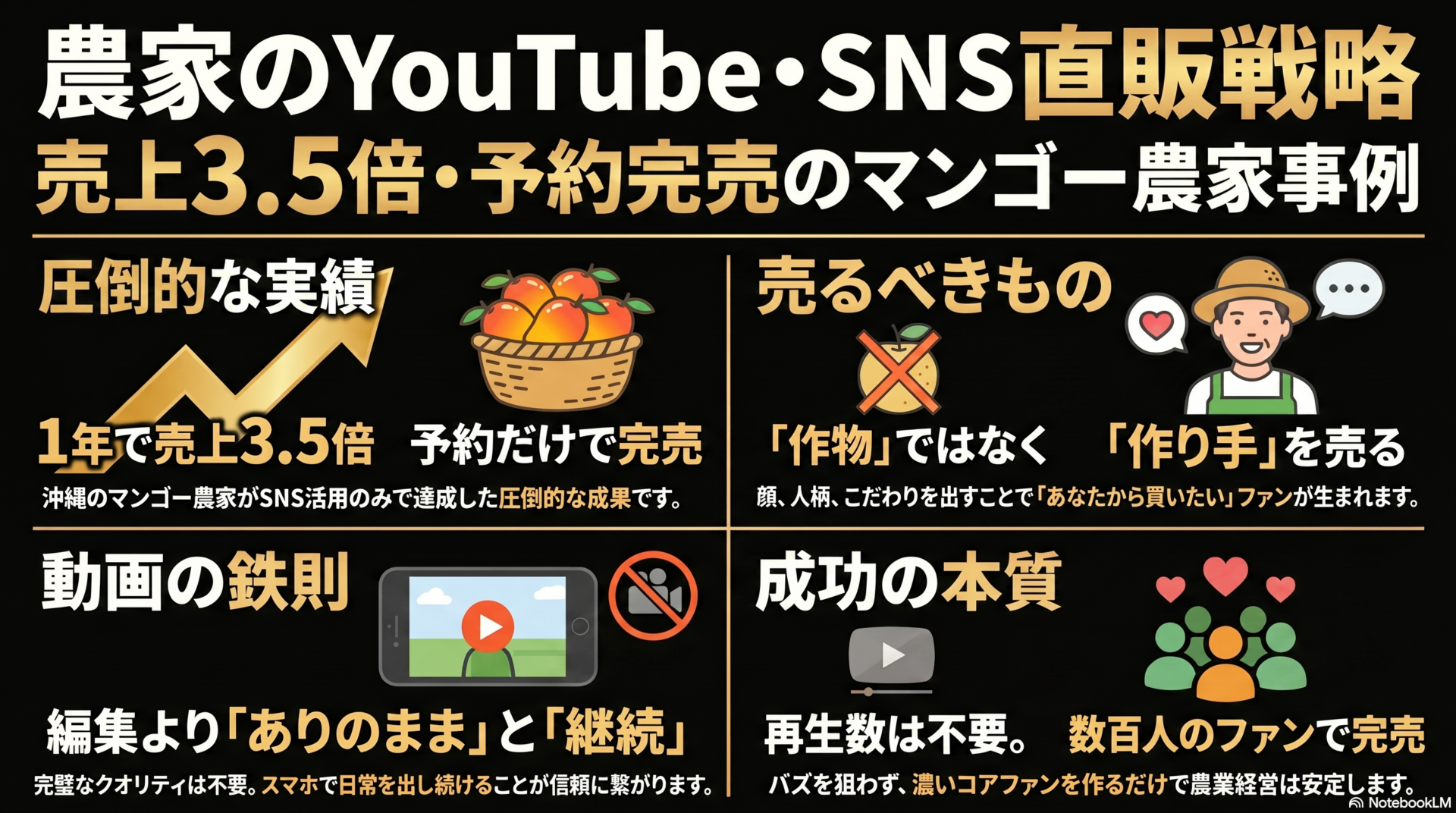 農家のYouTube・SNS直販戦略【売上3.5倍・予約完売のマンゴー農家事例】