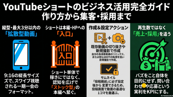 YouTubeショートのビジネス活用 完全ガイド｜作り方・集客・採用
