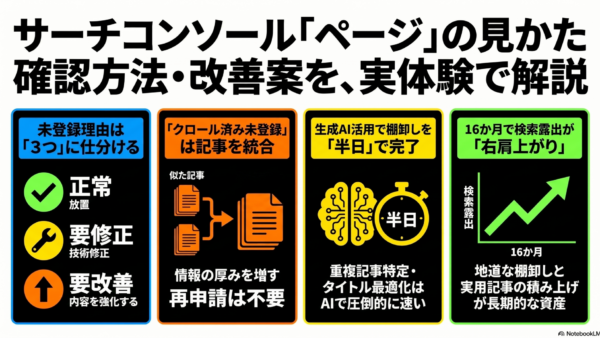 【サーチコンソール】「ページ」の見かた・確認方法・改善案を網羅解説