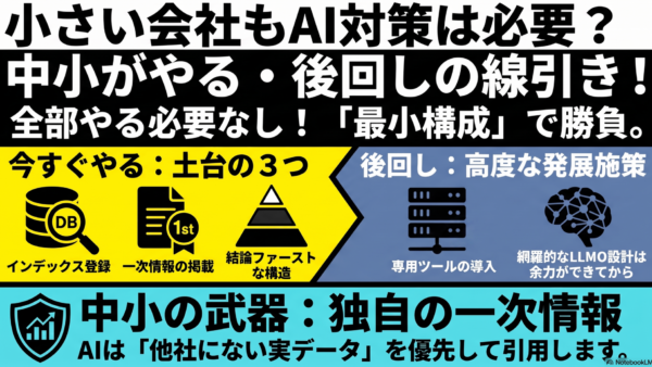 AI対策はどこまで必要？中小の「やる/やらない」線引き