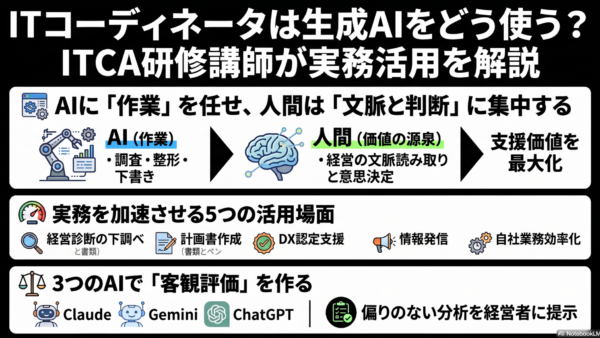 ITコーディネータは生成AIをどう使う？ITCA研修講師が実務活用を解説