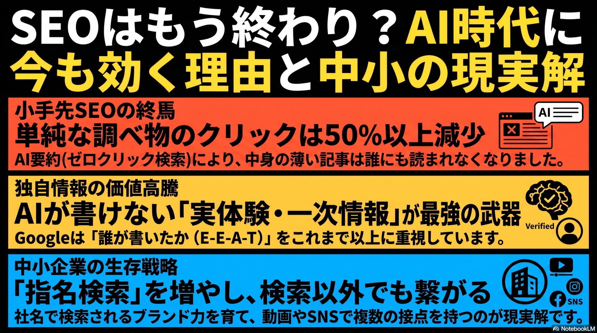 SEOはもう終わり？AI時代に今も効く理由と中小の現実解