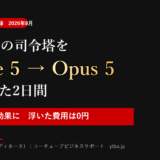 アイキャッチ。Claudeの司令塔をFable 5から半額のOpus 5に替えた2日間の記録。節約が逆効果になり、浮いた費用は0円だったことを示す