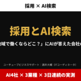 アイキャッチ｜採用とAI検索。「この地域で働くならどこ？」にAIが答えた会社の共通点。AI4社×3業種×3日連続の実測