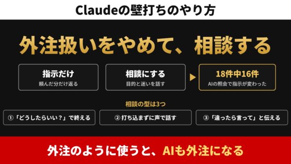Claudeの壁打ちのやり方|外注のように使うと、AIも外注になる