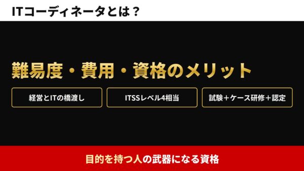 ITコーディネータとは？難易度・費用・資格メリットを完全解説！