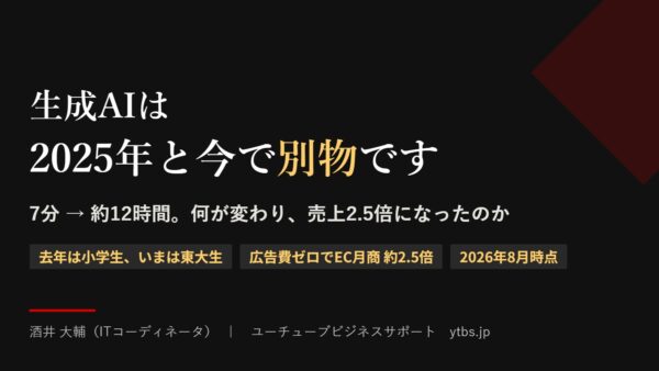 生成AIは2025年と今で別物｜何が変わり、売上2.5倍になったのか